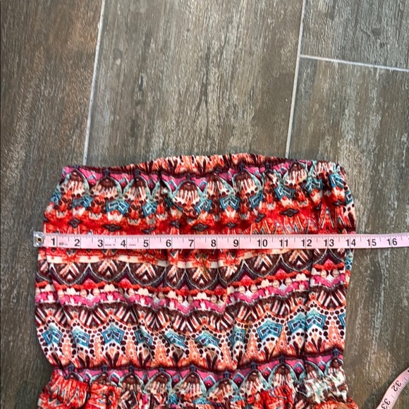 Boston Proper Red and Pink Geometric Jumpsuit - Picture 8 of 10